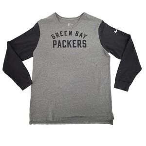 The Nike Tee Mens Green Bay Packers Shirt Gray NFL Team Apparel Vintage Style